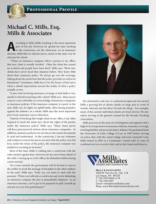 Mike Mills in Attorney at Law Magazine
